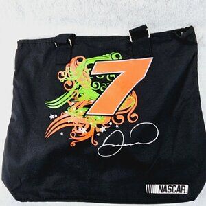 Nascar #7 Danica Patrick Black Canvas Tote Bag